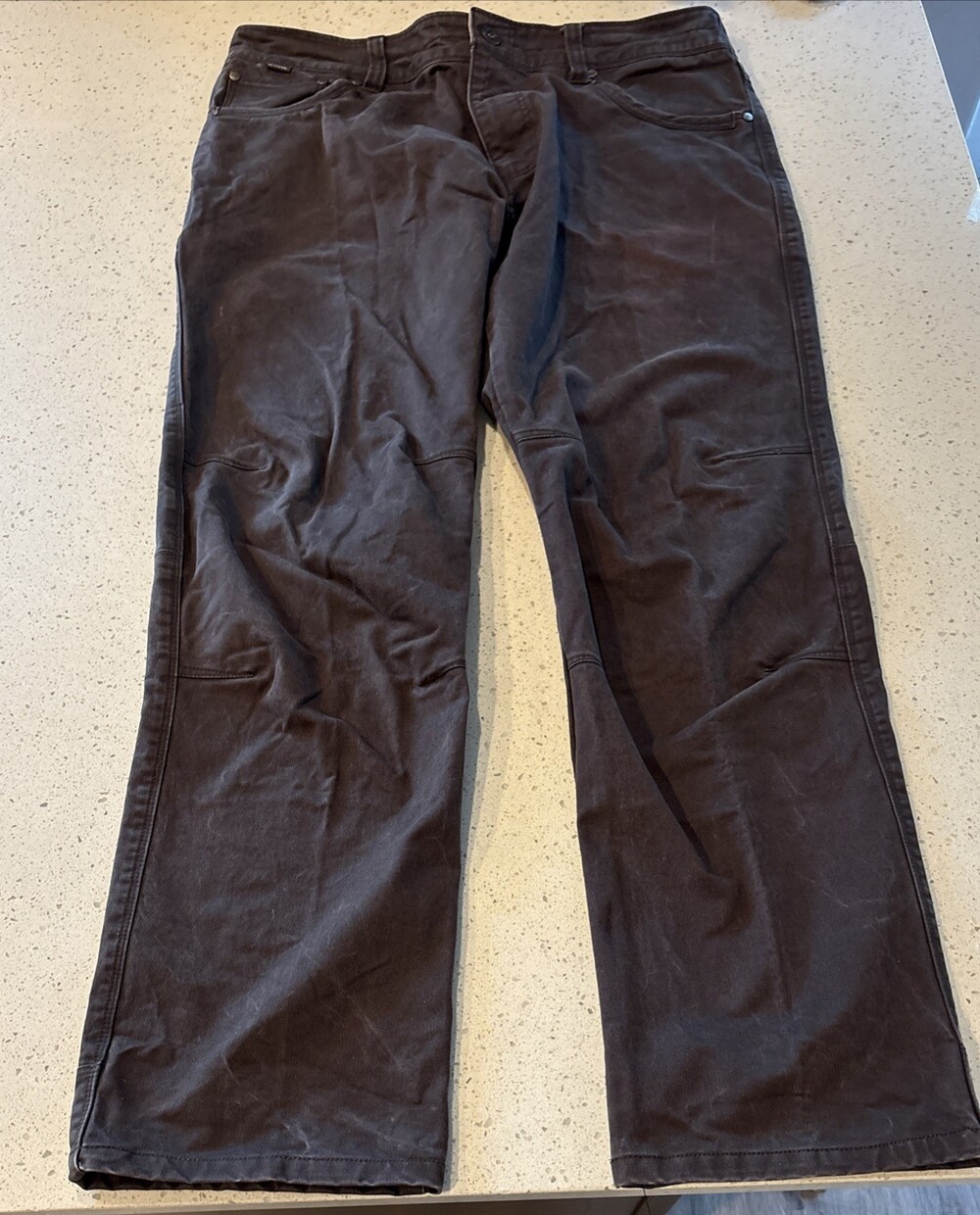 Kuhl Ryder Men’s Size 36x32 Brown/Gray Patina Dye Chino Pants Actual 37 X 31